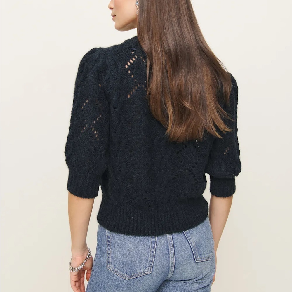 Reformation X Shrimps Cashmere Hearts Cable Crew - Picture 5 of 6